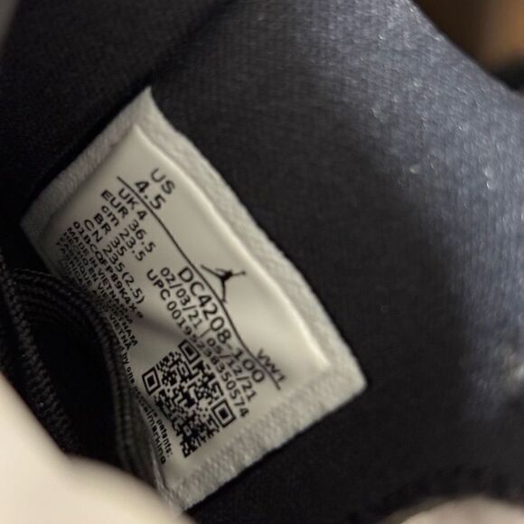 Nike Air Jordan Zion Williamson 1 Tb White Black Oreo Dc4208-100 size 4.5 new - Picture 10 of 14